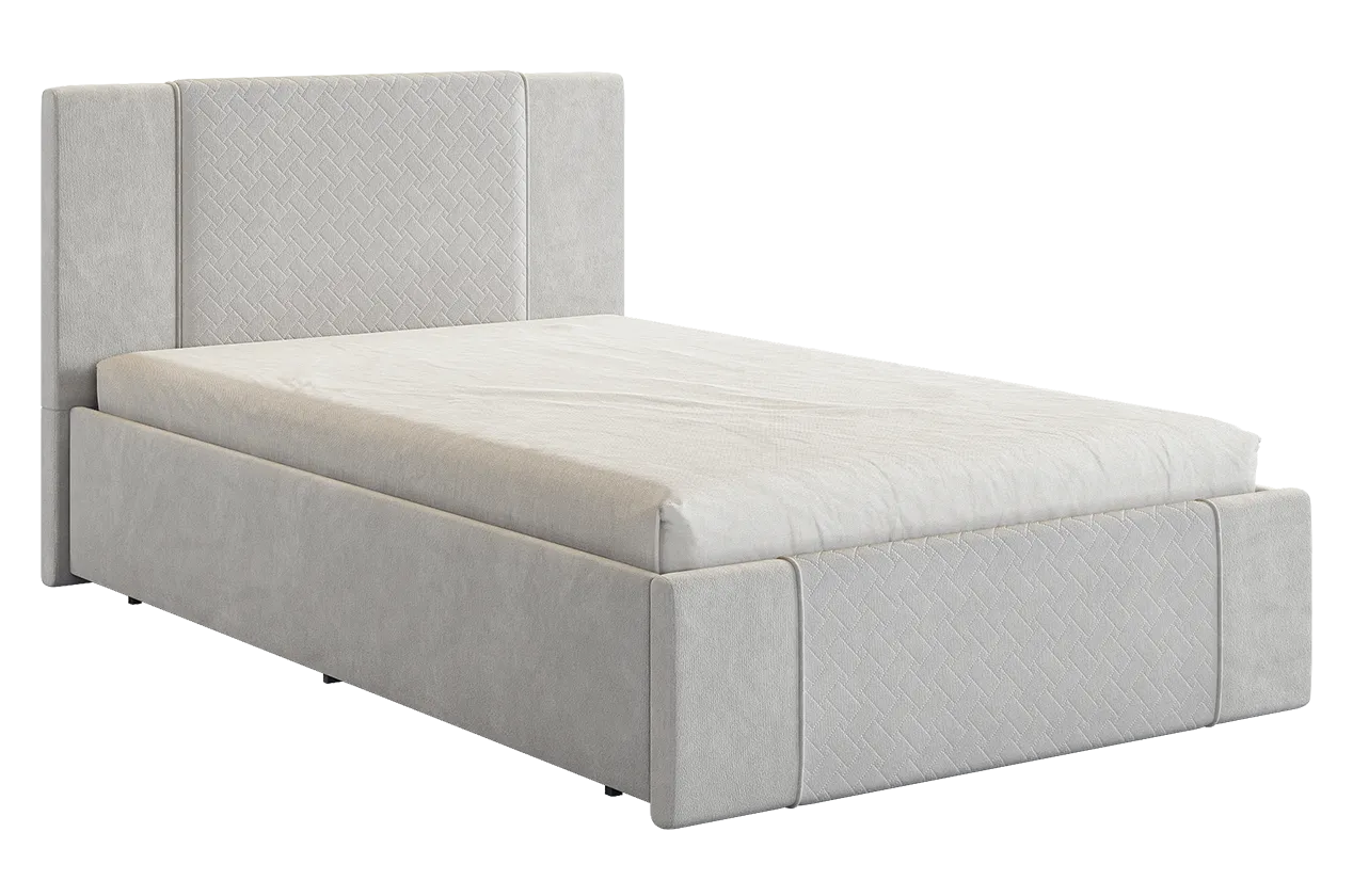 Кровать с основанием Хлоя 120х200 см галька (велюр) в Увате - uvat.mebel-tymen.ru | фото