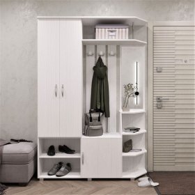 Прихожая Домино рамух белый в Увате - uvat.mebel-tymen.ru | фото