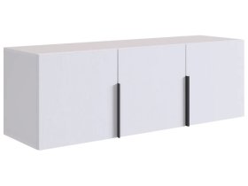 Антресоль трехдверная L1200 Баско белое дерево в Увате - uvat.mebel-tymen.ru | фото