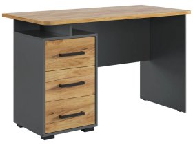 Стол компьютерный 1200 Лайт-2 графит/дуб крафт золотой в Увате - uvat.mebel-tymen.ru | фото