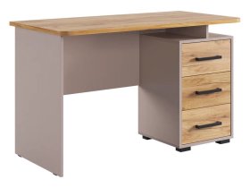 Стол компьютерный 1200 Лайт-2 кашемир/дуб крафт золотой в Увате - uvat.mebel-tymen.ru | фото