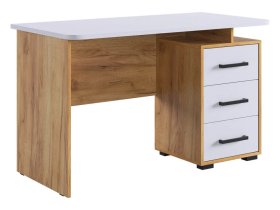 Стол компьютерный 1200 Лайт-2 дуб крафт золотой/белый в Увате - uvat.mebel-tymen.ru | фото