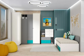 Детская Клео ОК-3, графит, миндаль, океан Диал в Увате - uvat.mebel-tymen.ru | фото