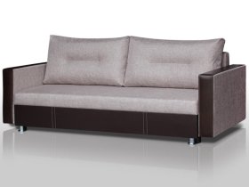 Диван Комфорт с прямыми подлокотниками кемел/кожзам в Увате - uvat.mebel-tymen.ru | фото