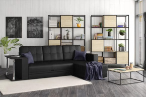 Диван АТЛАНТ угловой со столиком Марика чёрный в Увате - uvat.mebel-tymen.ru | фото