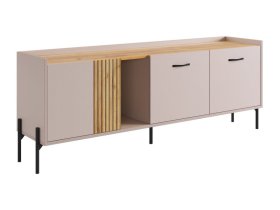 Тумба 2 Доминика кашемир/дуб крафт золотой в Увате - uvat.mebel-tymen.ru | фото