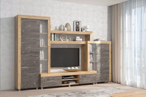 Гостиная Аллегро, вариант 1 Дуб крафт/Камень темный в Увате - uvat.mebel-tymen.ru | фото