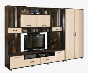 Гостиная Аллегро, вариант 4, венге Linum/дуб белфорт в Увате - uvat.mebel-tymen.ru | фото