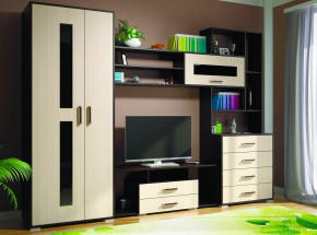 Гостиная Европа-1 Венге / Дуб молочный в Увате - uvat.mebel-tymen.ru | фото