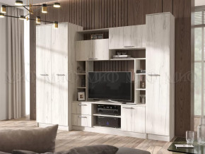 Гостиная Флора без зеркала Дуб Крафт Белый в Увате - uvat.mebel-tymen.ru | фото