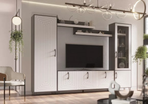 Гостиная Квадро №СВ-1 Серый графит/Софт вайт в Увате - uvat.mebel-tymen.ru | фото