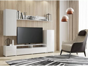 Гостиная Лира МДФ белый глянец в Увате - uvat.mebel-tymen.ru | фото