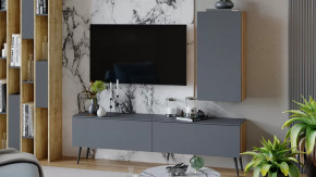 Гостиная «Порто» №3 Яблоня Беллуно, Графит софт в Увате - uvat.mebel-tymen.ru | фото