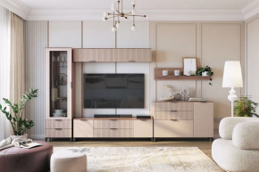 Гостиная Тоскана №3, дуб табачный/бисквит в Увате - uvat.mebel-tymen.ru | фото