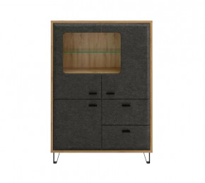 GRACE тумба KOM2W1D2S (Дуб наварра/Графит) в Увате - uvat.mebel-tymen.ru | фото