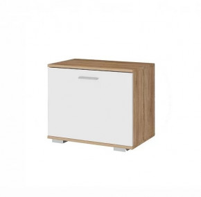 ИТАЛИЯ О-600 Обувница (ш600*г370*в500мм), дуб сонома/белый глянец (1уп) в Увате - uvat.mebel-tymen.ru | фото