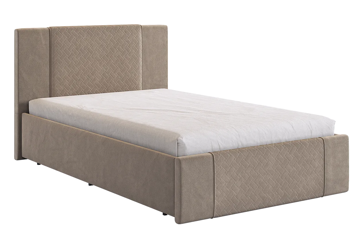 Кровать с основанием Хлоя 120х200 см латте (велюр) в Увате - uvat.mebel-tymen.ru | фото