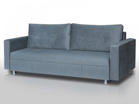 Диван Комфорт с прямыми подлокотниками серый в Увате - uvat.mebel-tymen.ru | фото