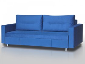 Диван Комфорт с прямыми подлокотниками синий в Увате - uvat.mebel-tymen.ru | фото