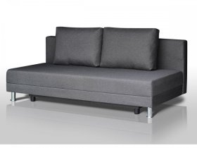 Диван Комфорт Лайт без подлокотников 2 подушки графит в Увате - uvat.mebel-tymen.ru | фото