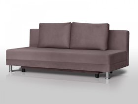 Диван Комфорт Лайт без подлокотников 2 подушки коричневый в Увате - uvat.mebel-tymen.ru | фото