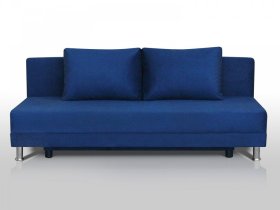 Диван Комфорт Лайт без подлокотников 2 подушки синий в Увате - uvat.mebel-tymen.ru | фото