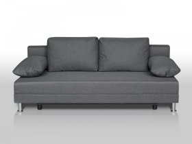 Диван Комфорт без подлокотников 4 подушки графит в Увате - uvat.mebel-tymen.ru | фото