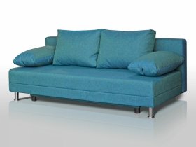 Диван Комфорт без подлокотников 4 подушки азур в Увате - uvat.mebel-tymen.ru | фото