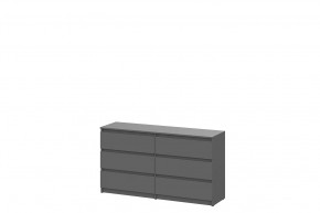 Комод с ящиками 1,38м Графит серый Денвер в Увате - uvat.mebel-tymen.ru | фото