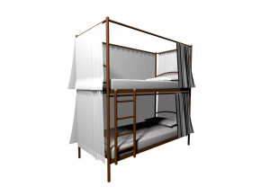 Конструкция для штор к Хостел Duo 3х стронняя в Увате - uvat.mebel-tymen.ru | фото