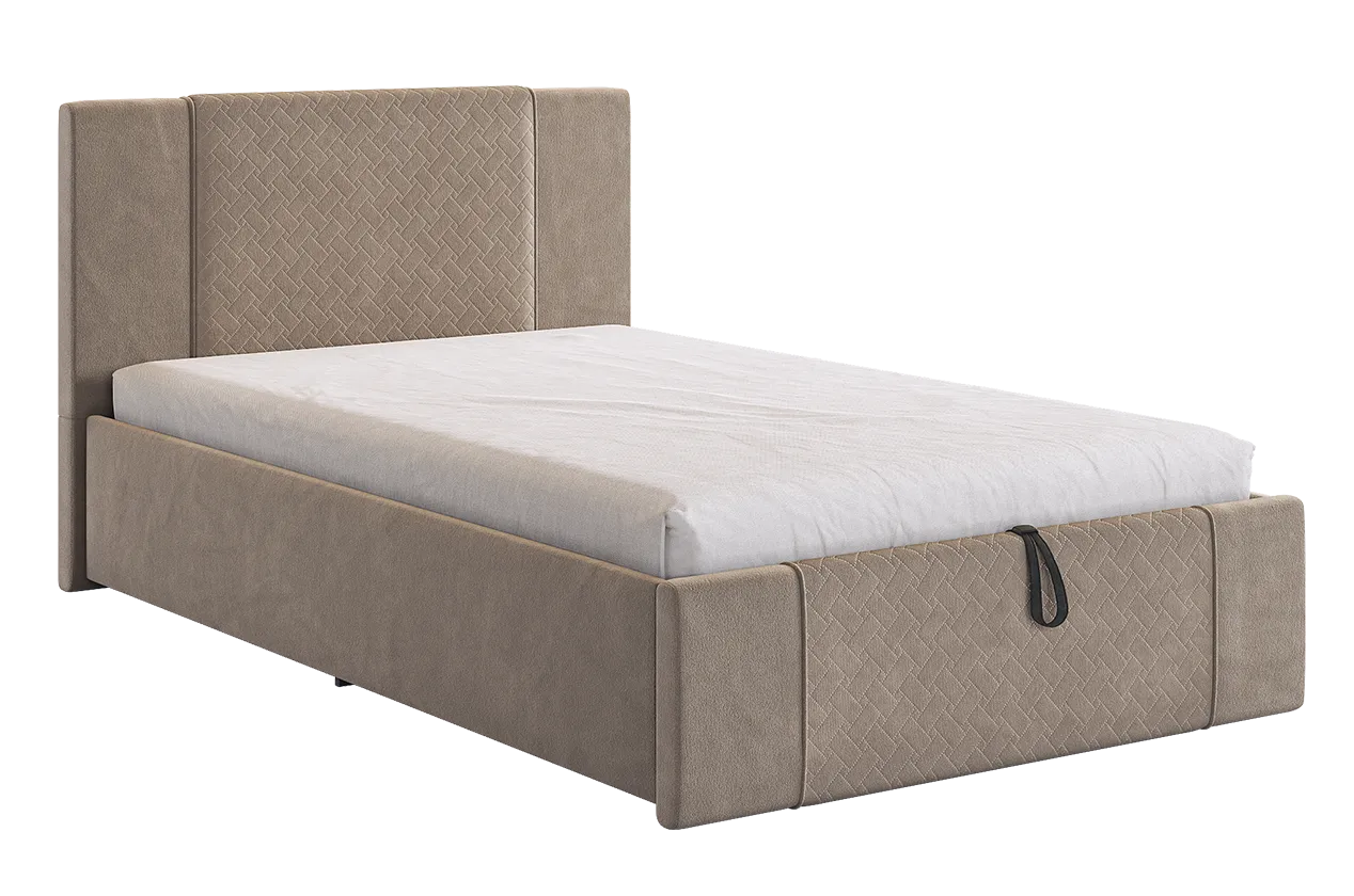 Кровать с подъемным механизмом Хлоя 120х200 см латте (велюр) в Увате - uvat.mebel-tymen.ru | фото