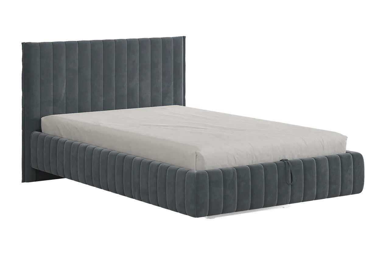 Кровать с подъемным механизмом Твикс 120х200 см графит (велюр) в Увате - uvat.mebel-tymen.ru | фото