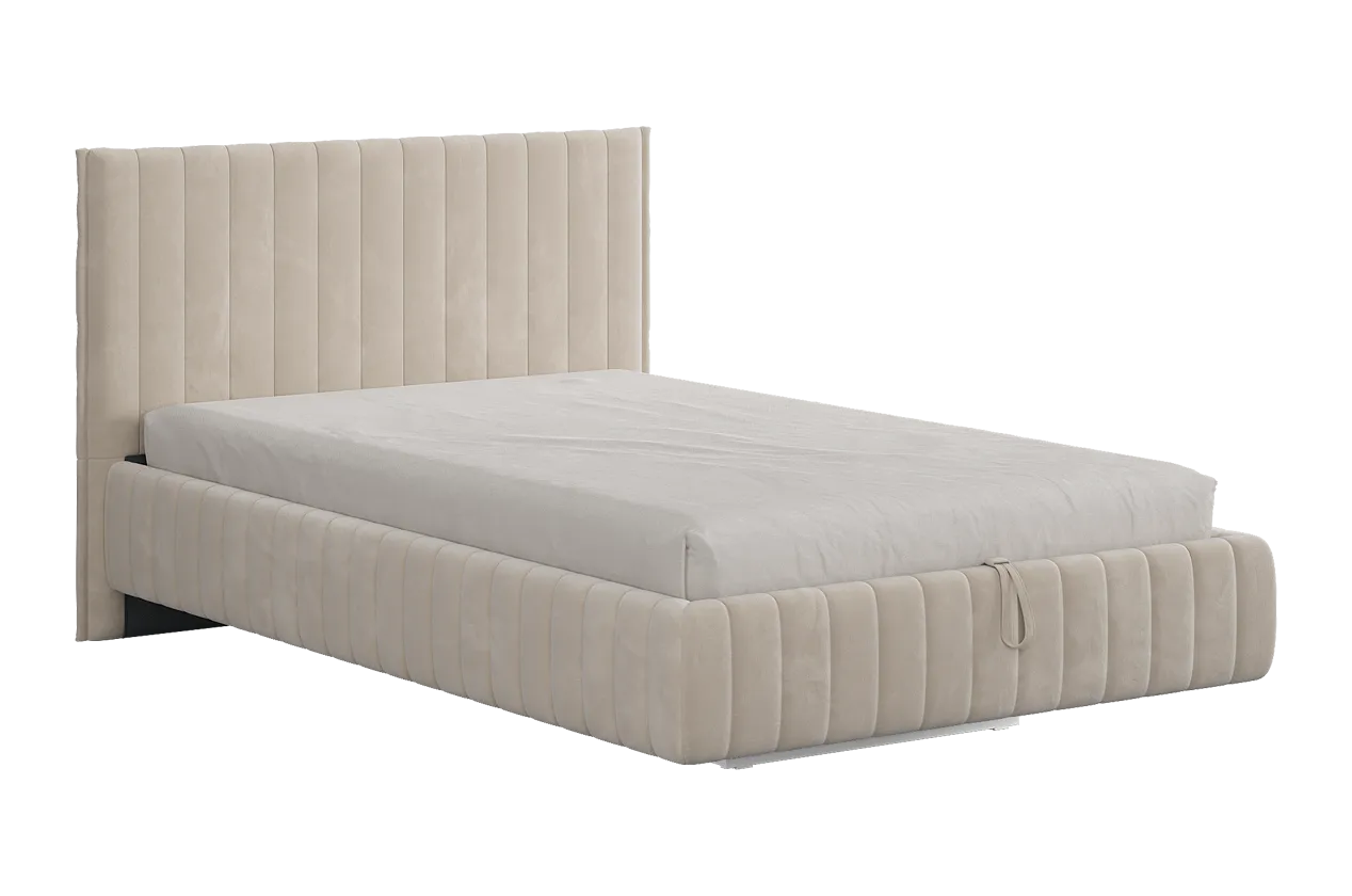 Кровать с подъемным механизмом Твикс 120х200 см крем (велюр) в Увате - uvat.mebel-tymen.ru | фото