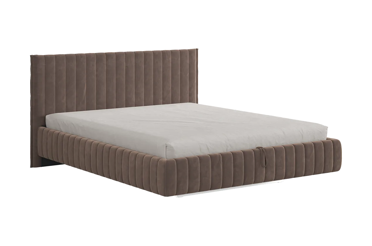 Кровать с подъемным механизмом Твикс 180х200 см латте (велюр) в Увате - uvat.mebel-tymen.ru | фото