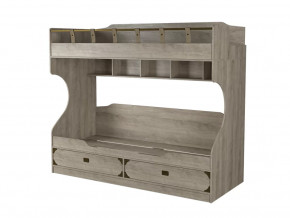 Кровать 2-х ярусная с лестницей Мираж-1 Секция-2-3 Дуб баррик в Увате - uvat.mebel-tymen.ru | фото