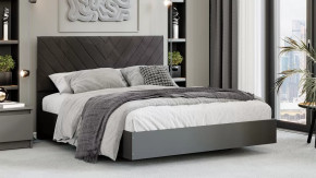 Кровать «Бетта» Тип 1 Серый графит, Велюр Серый в Увате - uvat.mebel-tymen.ru | фото