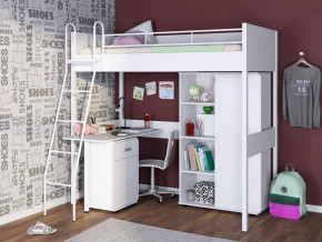 Кровать-чердак Дельта Лофт 20.02.01 с рабочей поверхностью в Увате - uvat.mebel-tymen.ru | фото