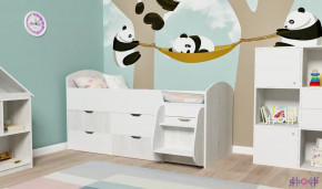 Кровать-чердак Малыш - 7 Винтерберг, Дуб молочный Ярофф в Увате - uvat.mebel-tymen.ru | фото