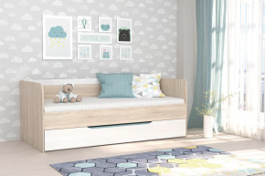 Кровать МС Галактика Дуб Сонома/Белый Глянец в Увате - uvat.mebel-tymen.ru | фото