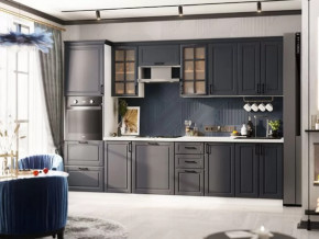 Кухня Николь-1 3 м. Белый/Графит софт в Увате - uvat.mebel-tymen.ru | фото