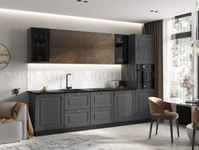 Кухня Престиж 3,0м Компоновка №1 (Графит/Графит софт/Прайм орех) в Увате - uvat.mebel-tymen.ru | фото