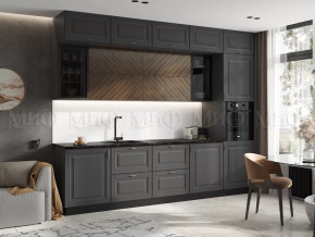 Кухня Престиж 3,0м Компоновка №2 (Графит/Графит софт/Прайм орех) в Увате - uvat.mebel-tymen.ru | фото