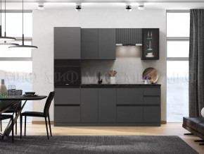 Кухня Техно-6 2,4м (Графит/Графит софт) в Увате - uvat.mebel-tymen.ru | фото