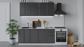 Кухонный гарнитур «Белладжио» длиной 180 см Белый, Софт графит в Увате - uvat.mebel-tymen.ru | фото