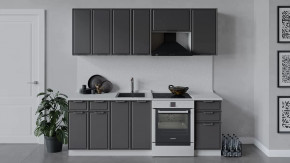 Кухонный гарнитур «Белладжио» длиной 220 см Белый, Софт графит в Увате - uvat.mebel-tymen.ru | фото