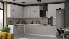 Кухонный гарнитур «Гренада» №18 Белый, Холст мокко в Увате - uvat.mebel-tymen.ru | фото