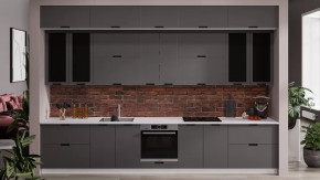 Кухонный гарнитур «Гренада» №19 Белый, Холст Вулкан в Увате - uvat.mebel-tymen.ru | фото