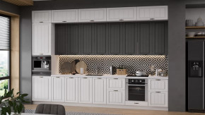 Кухонный гарнитур «Лина» №9 Белый, Графит в Увате - uvat.mebel-tymen.ru | фото