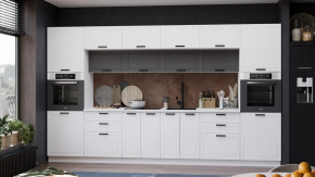 Кухонный гарнитур «Лорас» №3 Белый, Холст белый, Холст вулкан в Увате - uvat.mebel-tymen.ru | фото