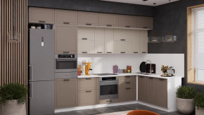 Кухонный гарнитур «Лорас» №4 Белый, Холст брюле, Холст латте в Увате - uvat.mebel-tymen.ru | фото